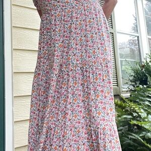 Boden Multicolor Floral A-Line Skirt